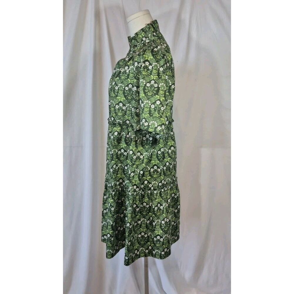 Tuckernuck Dandelion Daze Crawford Green Floral Cotton Mini Dress Small - Picture 6 of 10